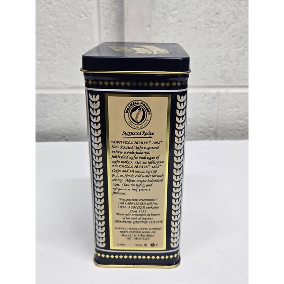 MAXWELL HOUSE 1892 "Good to the last drop" *Reproduction* Vntg ADVERTISING tin - Picture 2 of 5